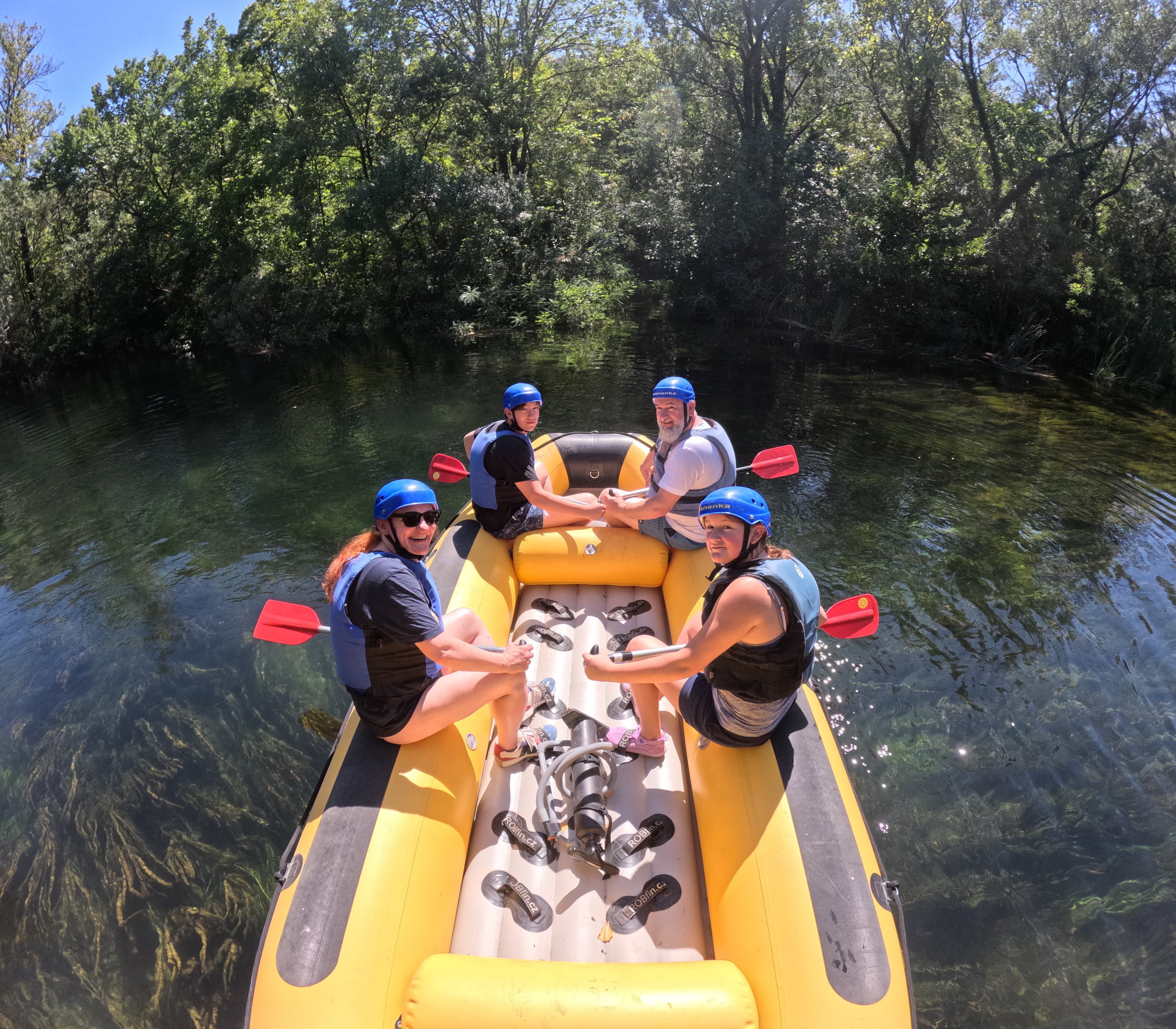 Rafting boat on the Cetina