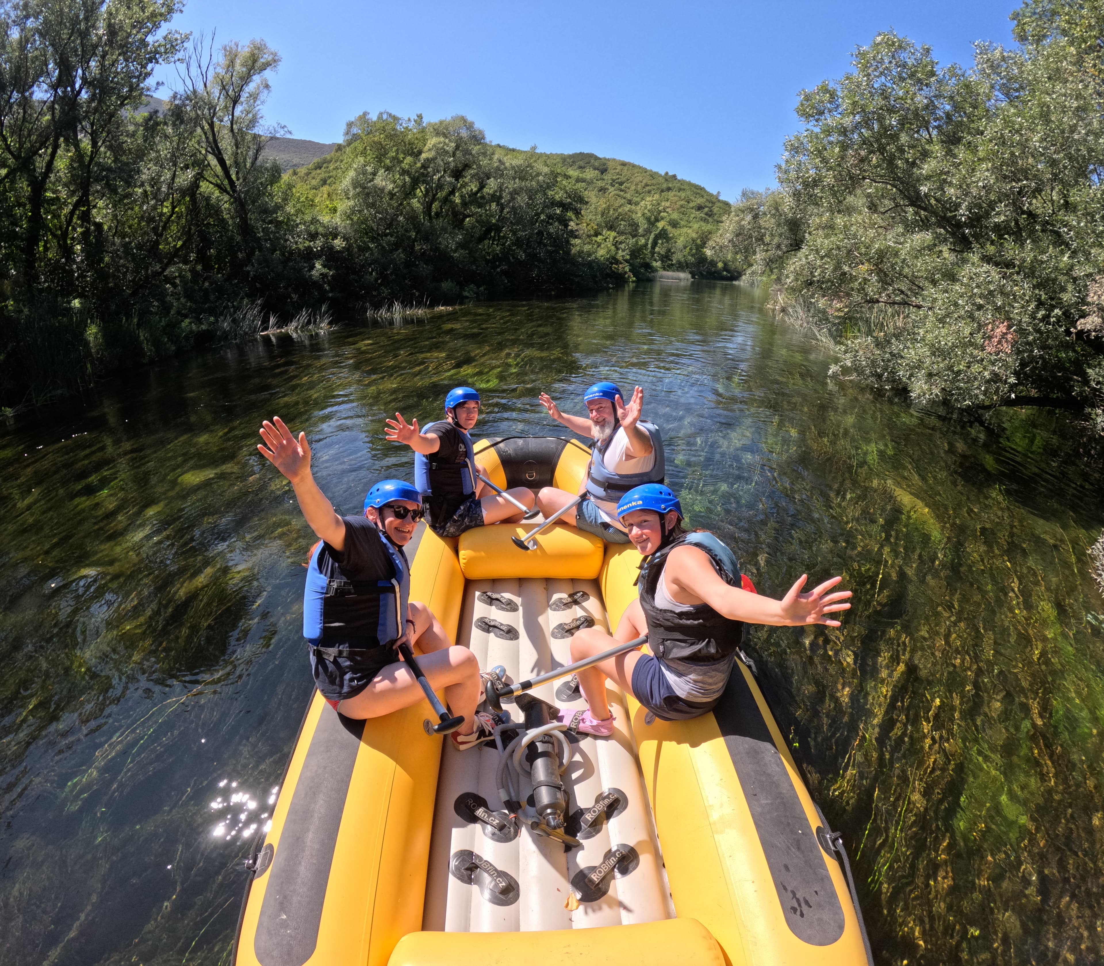 Rafting through the Cetina canyon